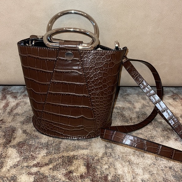 Zara Mock Croc Mini Bucket Bag - Picture 7 of 11